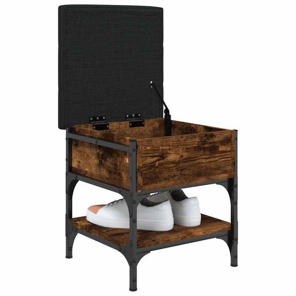 vidaXL Klop za čevlje dimljen hrast 42x42x45 cm inženirski les