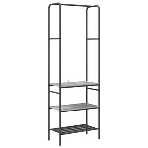 vidaXL Stojalo za oblačila Siva sonoma 60 x 30 x 171 cm Inženirski les