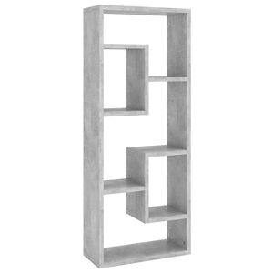 vidaXL Stenska polica betonsko siva 36x16x90 cm inženirski les