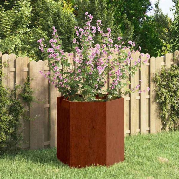 vidaXL Cvetlično korito zarjavelo 40x40x45 cm corten jeklo