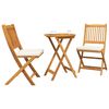 vidaXL Vrtnik Bistro Set 3 pcs Rjava Trden akacijev les