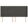 vidaXL Vzglavje z ušesi temno sivo 183x16x118/128 cm žamet