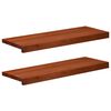 vidaXL Stopnice 2 kos 70 x 25 x 2 cm Rjava Trda bukovina