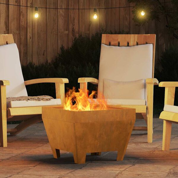 vidaXL Ogenj Rjava 50 x 50 x 38 cm Jeklo