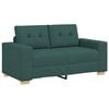 vidaXL Dvosed temno zelen 160x77x82 cm blago