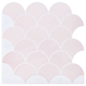 vidaXL Plo&scaron;čica ribje luske 10 pcs Svetlo roza 30 x 30 cm