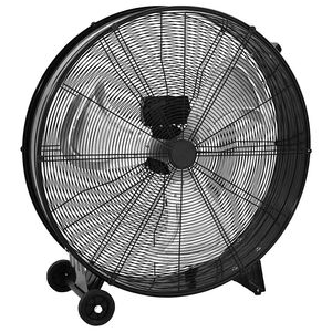 vidaXL Industrijski bobnasti ventilator 77 cm 187,7 W črn