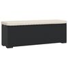 vidaXL Oblazinjena klop z blazino črna 110x30x40 cm poli ratan