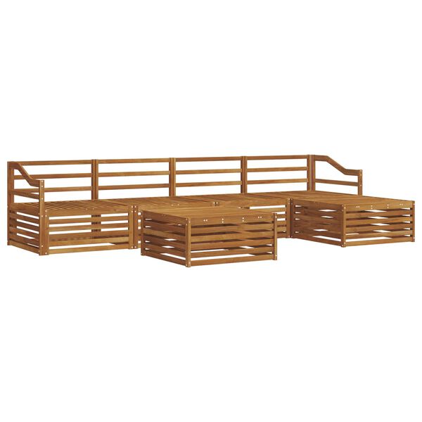 vidaXL Zunanja garnitura za sedenje 6 pcs Naravna