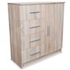 vidaXL Komoda iverna plo&scaron;ča 79x35x88 cm hrast