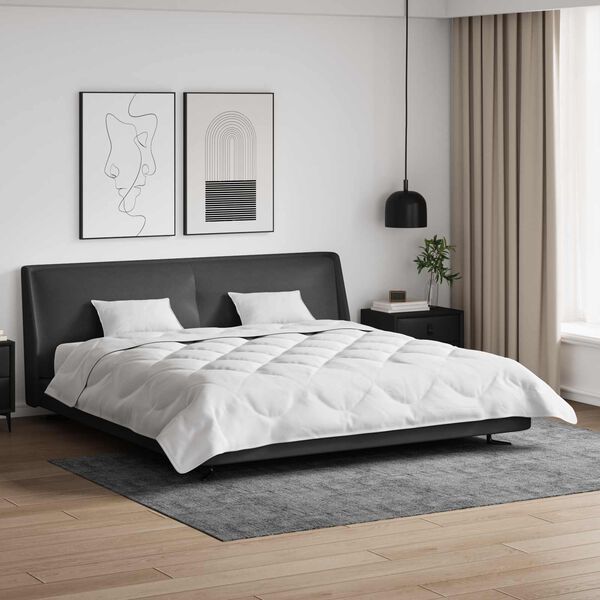 vidaXL Odeja z blazino 3 pcs Bela Mikrofibra