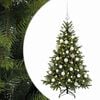 vidaXL Umetna božična jelka z bučko 120 cm 150 LED Toplo bela