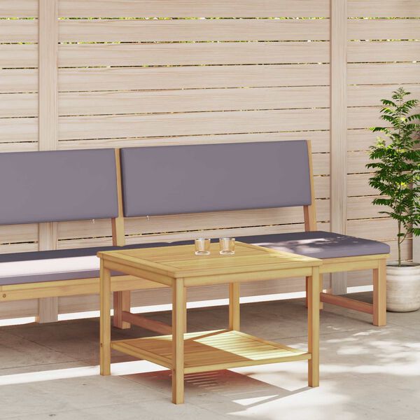 vidaXL Stranska miza Olje naravno 60 x 60 x 45 cm Masiven les akacije