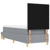 vidaXL Postelja z vzmetnico z vzmetnico Svetlo siva 80 x 200 cm blago