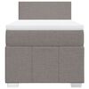 vidaXL Box spring postelja z vzmetnico taupe 90x190 cm blago