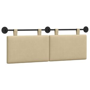 vidaXL Visoki naslon za glavo Svetlo zelena siva 150 x 55 x 5 cm