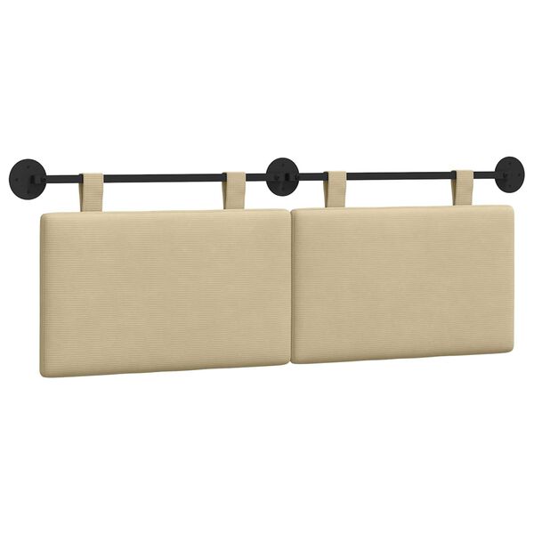 vidaXL Visoki naslon za glavo Svetlo zelena siva 150 x 55 x 5 cm