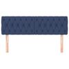 vidaXL Posteljno vzglavje modra 144x7x78/88 cm blago
