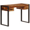 vidaXL Miza z 2 predaloma 110x50x77 cm trden palisander