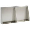 vidaXL Zadrževanje stene 2 kos 40 x 12 x 50 cm Nerjaveče jeklo Srebrna