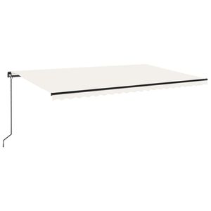vidaXL Ročno zložljiva tenda 500x300 cm krem