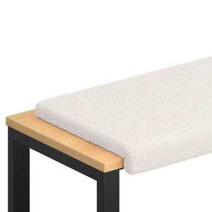 vidaXL Blazina za klop Sherpa tkanina Krem Globina 35 cm