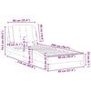 vidaXL Posteljni okvir brez vzmetnice Zadar bel 90x200 cm blago