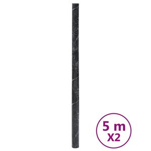 vidaXL Nalepke za pohi&scaron;tvo samolepilna marmor črna 90x500 cm PVC