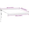 vidaXL Avtomatsko zložljiva tenda rjava 350x250 cm
