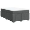 vidaXL Box spring postelja z vzmetnico temno siva 120x190 cm blago