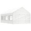 vidaXL Paviljon s streho bel 6,69x4,08x3,22 m polietilen