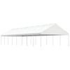 vidaXL Paviljon s streho bel 17,84x5,88x3,75 m polietilen