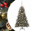 vidaXL Umestno božično drevo Zelena 150 cm PVC, plastika in jeklo