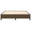 vidaXL Posteljni okvir brez vzmetnice temno rjav 160x200 cm blago