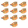vidaXL Tovorni vezni trak 10 kosov 2 toni 8mx50mm oranžne barve