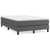 vidaXL Posteljni okvir z vzmetmi siv 120x200 cm umetno usnje