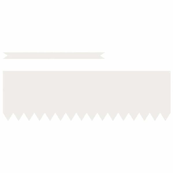 vidaXL Robovi trave 10 pcs Bela 100 x 0,05 x 20 cm Medenina