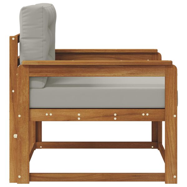 vidaXL Srednji zunanji kavč Masiven les akacije Naravna