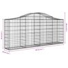 vidaXL Obokane gabion ko&scaron;are 15 kosov 200x30x80/100 cm cinkano železo