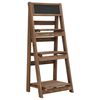 vidaXL Stojalo za rože s tablo 3-nadstropno 40x30x90cm trden les jelke