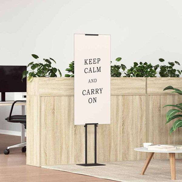 vidaXL Razstave na sejmih Črna 30 x 23,5 x 210 cm Jeklo