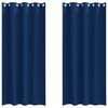 vidaXL Zavese za zatemnitev z obroči 2 kos Temno modra 245 x 140 cm