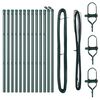 vidaXL Steber ograje. 13 pcs Zelena Jeklo