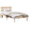 vidaXL Konstrukcija postelje Rjava 75 x 190 cm Trden borov les