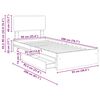 vidaXL Postelja s shranjevanjem z vzglavjem Dimljeni oreh 90 x 200 cm