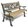 vidaXL Otro&scaron;ka vrtna klop 84 cm lesena