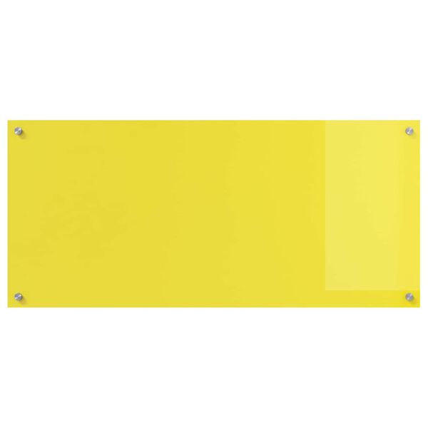 vidaXL Za&scaron;čita za kuhinjo Rumena 110 x 50 x 0,6 cm kaljeno steklo