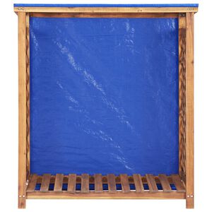 vidaXL Lopa za shranjevanje drv 105x38x115 cm trden akacijev les