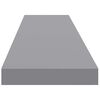 vidaXL Stenska polica siva 120x23,5x3,8 cm MDF
