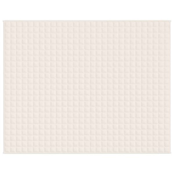 vidaXL Obtežena odeja svetlo krem 235x290 cm 11 kg blago